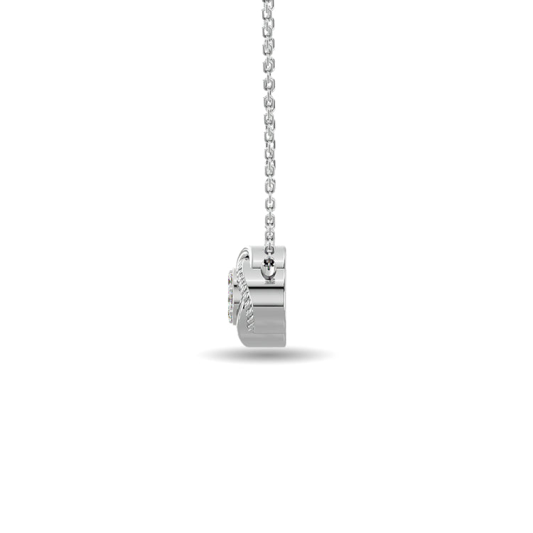 Diamond 1/6 ct tw Round Cut Fashion Pendant in 10K White Gold