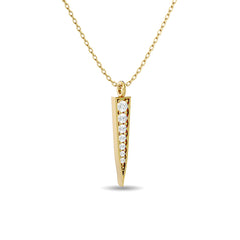Diamond 1/10 ct tw Round Cut Fashion Pendant in 10K Yellow Gold