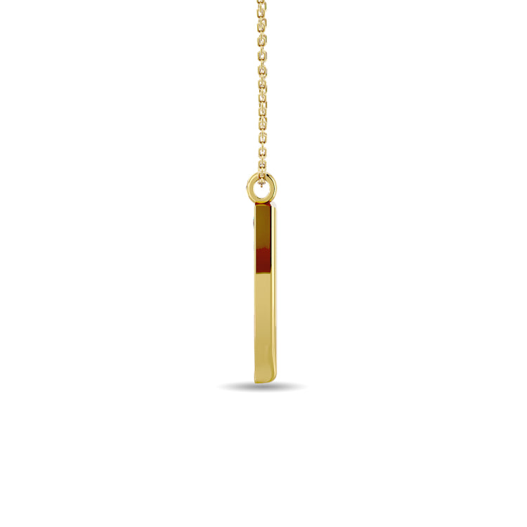 Diamond 1/10 ct tw Round Cut Fashion Pendant in 10K Yellow Gold