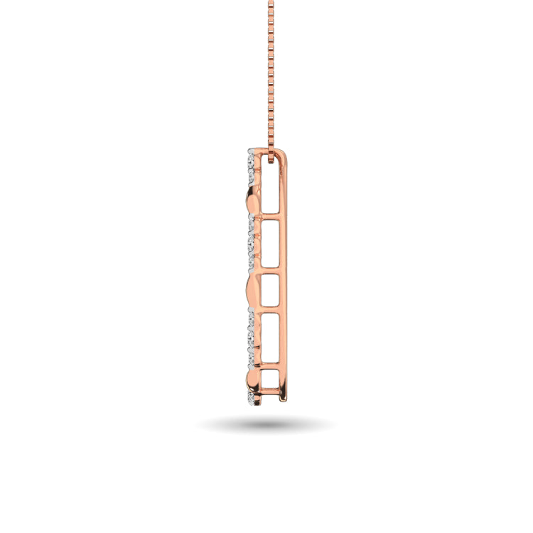 Diamond 1/4 ct tw Fashion Pendant in 14K Rose Gold