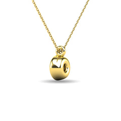 Diamond 1/10 ct tw Bezel Set Pendant in 10K Yellow Gold
