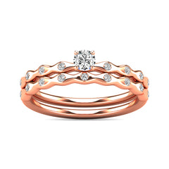 Diamond 1/3 ct tw Bridal Ring in 10K Rose Gold