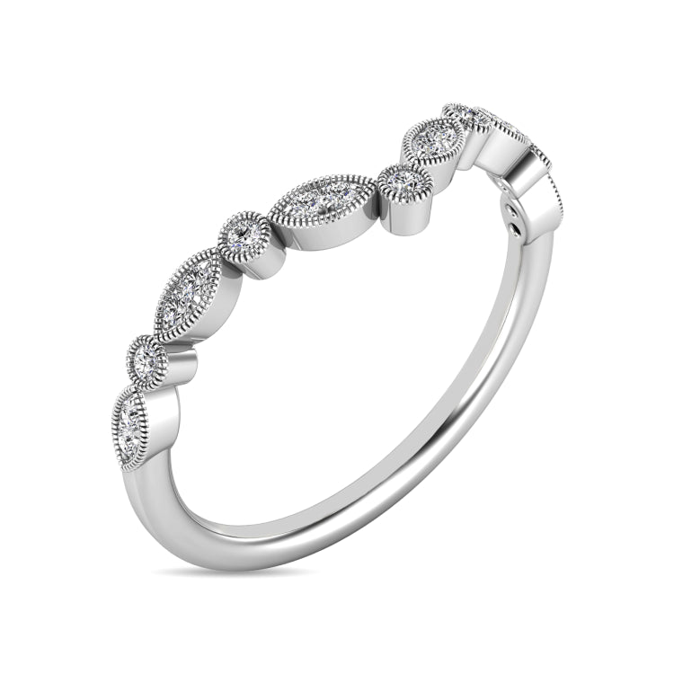 Diamond 1/10 ct tw Anniversary Band in 10K White Gold