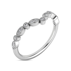 Diamond 1/10 ct tw Anniversary Band in 10K White Gold