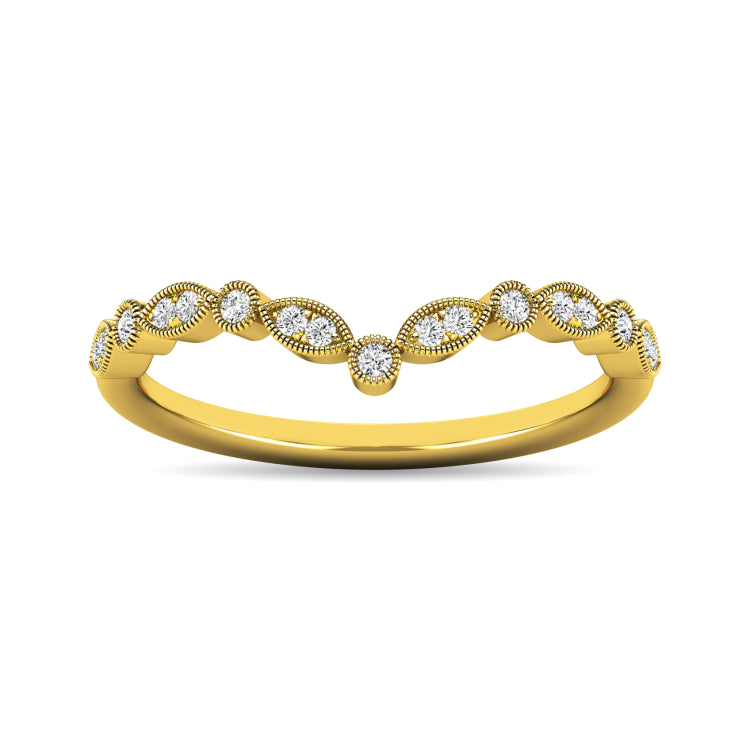 Diamond 1/10 ct tw Anniversary Band in 10K Yellow Gold