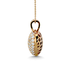 Diamond 1 1/2 ct tw Heart Pendant in 10K Yellow Gold