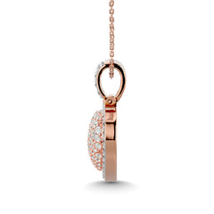 Diamond 2 ct tw Heart Pendant in 10K Pink Gold With White Gold Touch