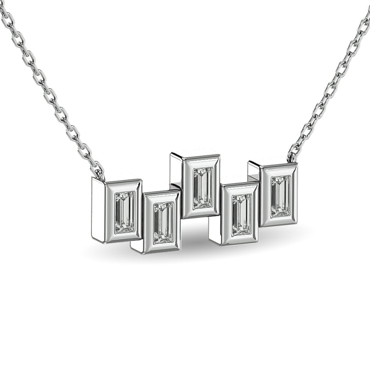 Diamond 1/6 Ct.Tw. Fashion Necklace in 14K White Gold