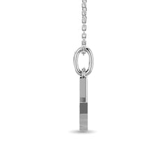 Diamond Anchor Pendant 1/10 ct tw in 10K White Gold