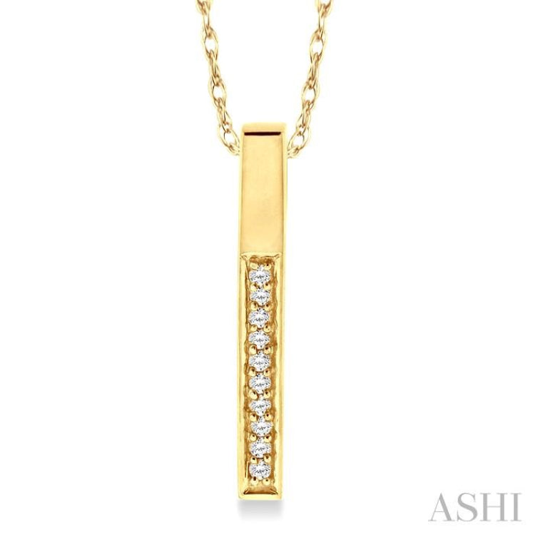 Vertical Bar Diamond Pendant