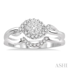 Lovebright Halo Diamond Wedding Set