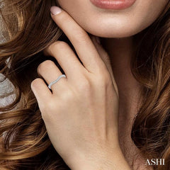 1/6 ctw Round Cut Diamond Wedding Band in 14K White Gold
