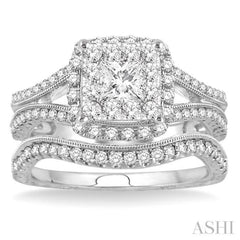 Halo Lovebright Diamond Wedding Set