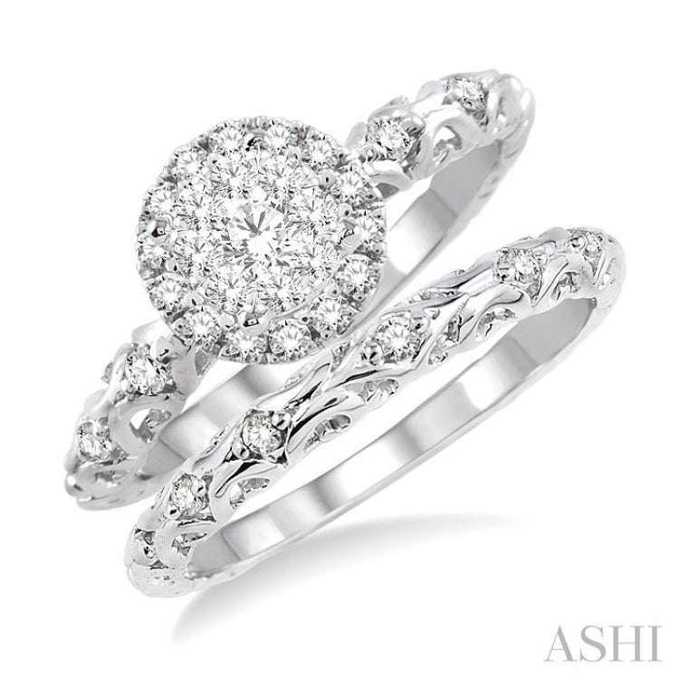 Halo Lovebright Diamond Wedding Set