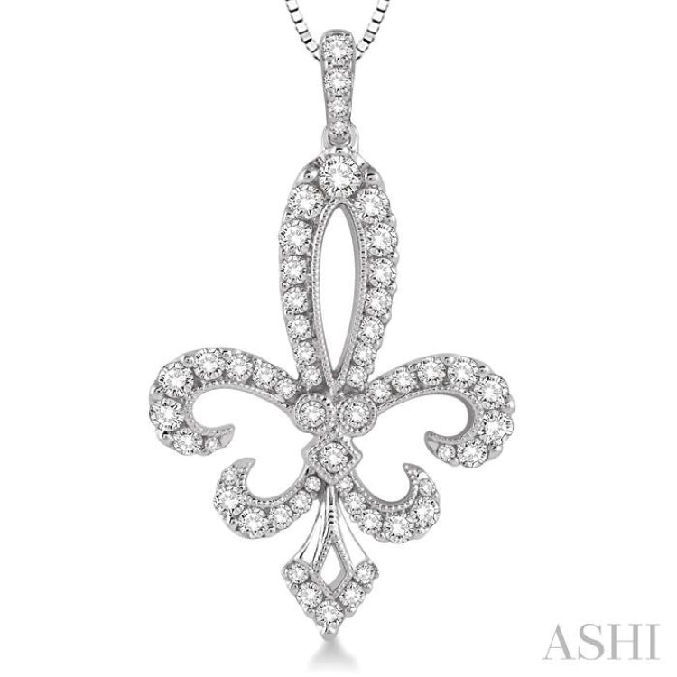 Fleur De Lis Diamond Pendant