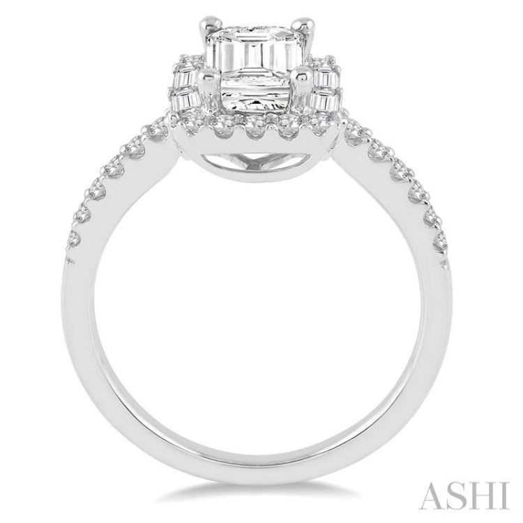 1/2 Ctw Diamond Semi-Mount Engagement Ring in 14K White Gold