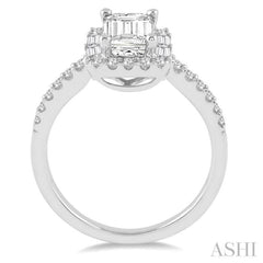 1/2 Ctw Diamond Semi-Mount Engagement Ring in 14K White Gold