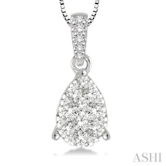 Pear Shape Lovebright Essential Diamond Pendant