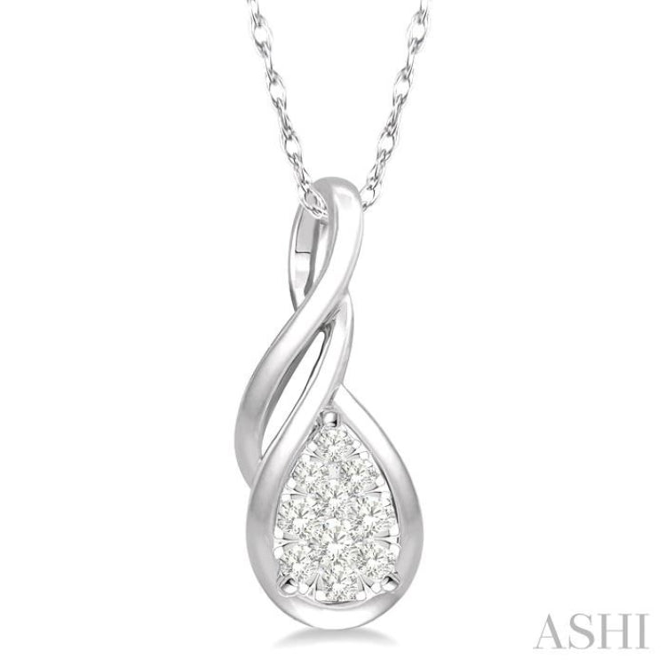 Pear Shape Lovebright Diamond Fashion Pendant