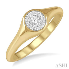 Lovebright Essential Diamond Signet Ring