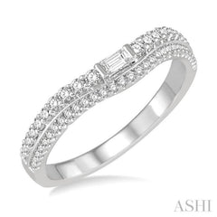 Curved Diamond Wedding Band