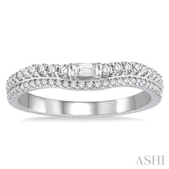 Curved Diamond Wedding Band