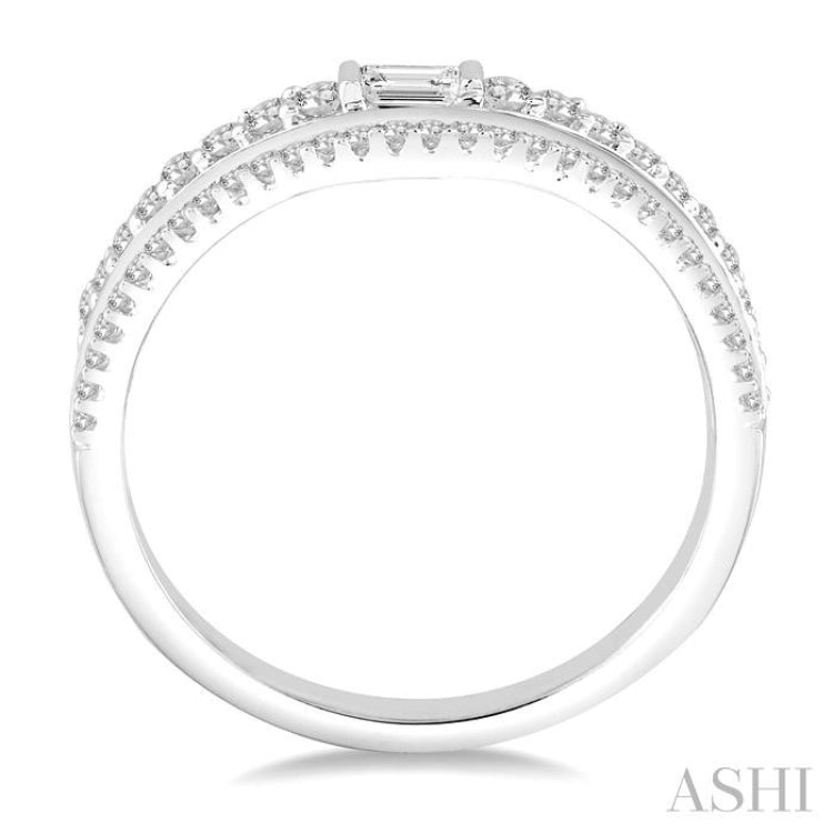 Curved Diamond Wedding Band