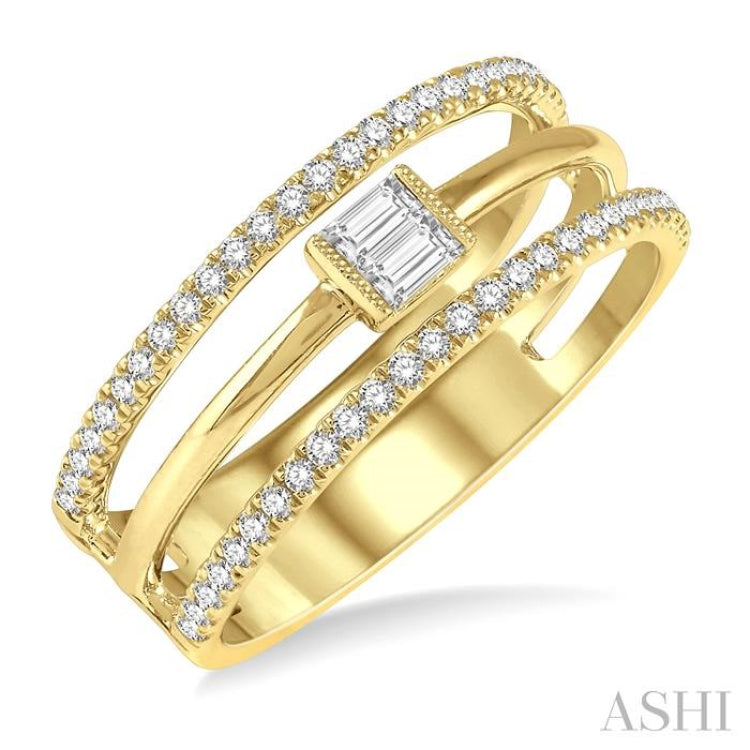 Baguette Diamond Layered Fashion Ring