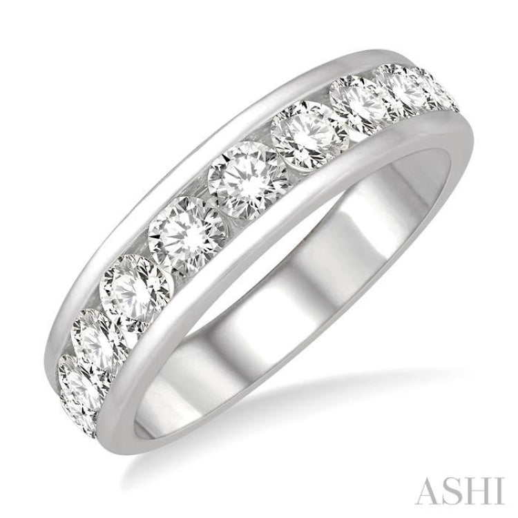 11 Stone Channel Set Diamond Wedding Band