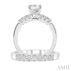 Princess Shape Diamond Wedding Set