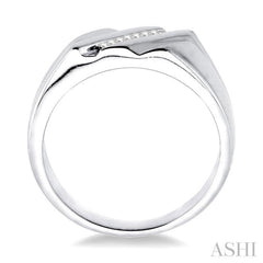 1/20 Ctw Round Cut Diamond Men's Ring in Sterling Silver