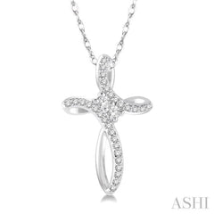 Cross 2 Stone Diamond Fashion Pendant