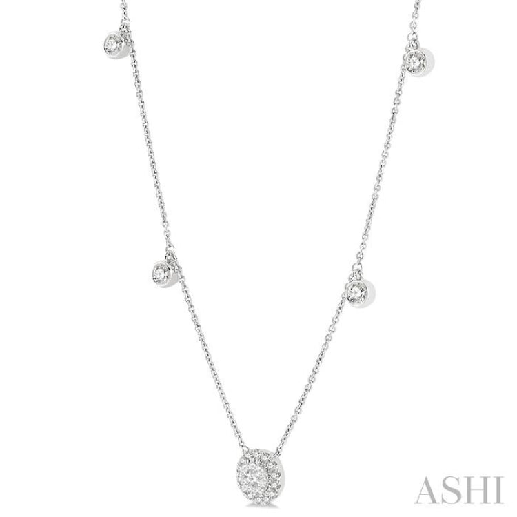 Halo Lovebright Diamond Station Necklace