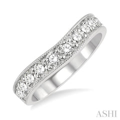 Curved Diamond Wedding Band