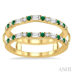 Gemstone & Diamond Insert Ring