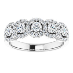14K White 3/4 CTW Natural Diamond Anniversary Band