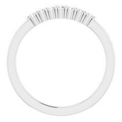 14K White 1/8 CTW Natural Diamond Anniversary Band