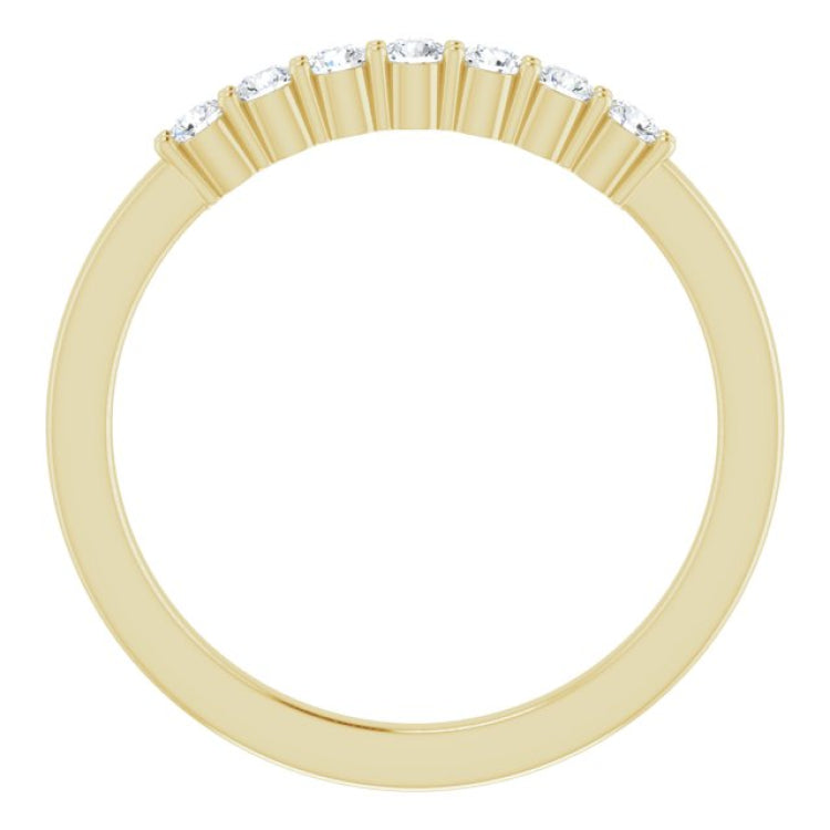 14K Yellow 1/5 CTW Natural Diamond Anniversary Band
