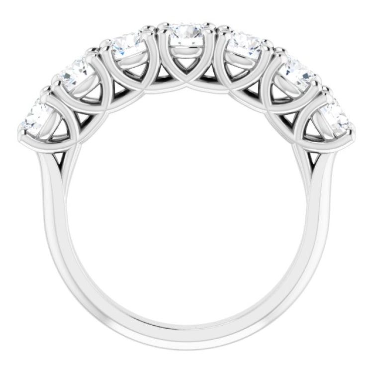 14K White 1 5/8 CTW Natural Diamond Anniversary Band