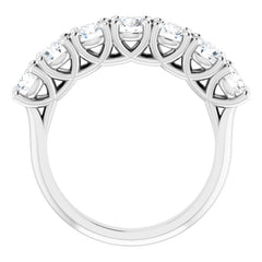 14K White 1 5/8 CTW Natural Diamond Anniversary Band