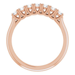 14K Rose 3/8 CTW Natural Diamond Anniversary Band