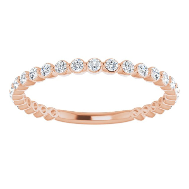 14K Rose 1/3 CTW Natural Diamond Anniversary Band