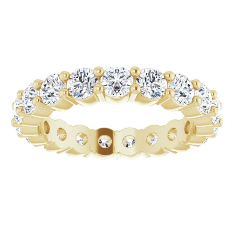 14K Yellow 1 3/4 CTW Natural Diamond Eternity Band Size 4.5
