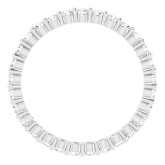 14K White 5/8 CTW Natural Diamond Eternity Band Size 4.5