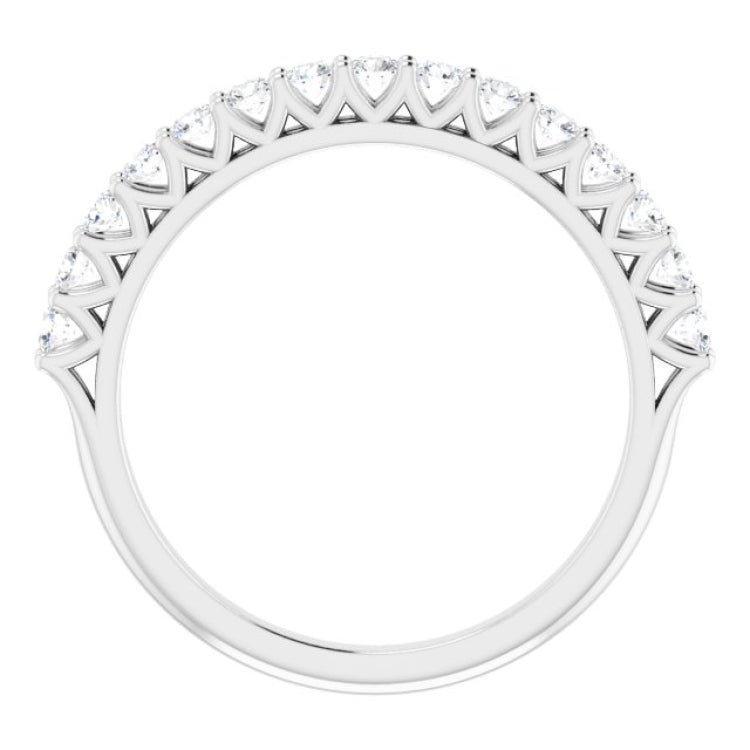 Platinum 1/2 CTW Natural Diamond Anniversary Band