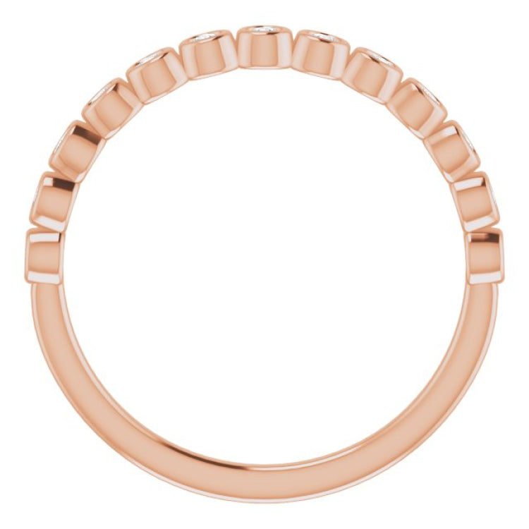 14K Rose 1/6 CTW Natural Diamond Anniversary Band