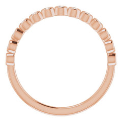 14K Rose 1/6 CTW Natural Diamond Anniversary Band