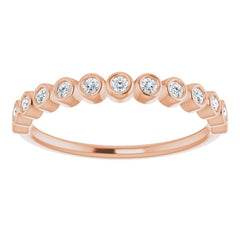 14K Rose 1/6 CTW Natural Diamond Anniversary Band