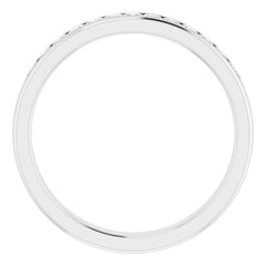 14K White 5/8 CTW Natural Diamond Band