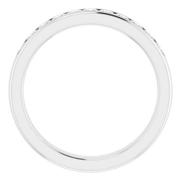 14K White 1 CTW Natural Diamond Band